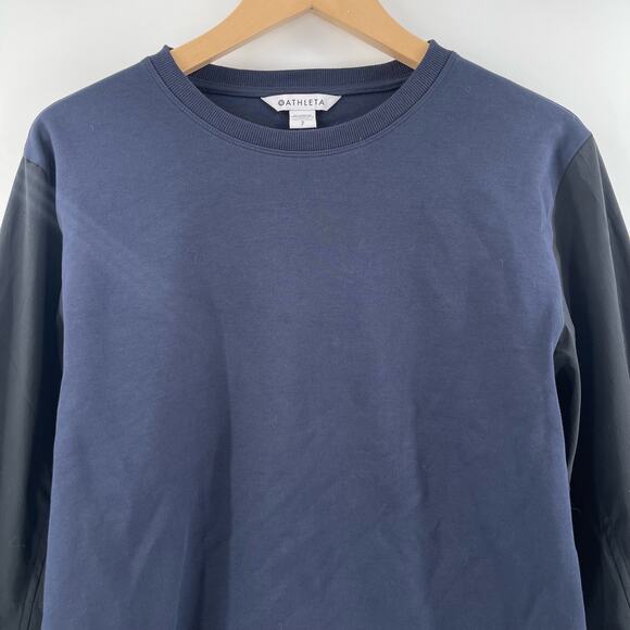 ATHLETA Top Size Small Harlow Hybrid Navy Black Athleisure Casual Work Office - Picture 6 of 15
